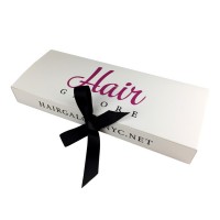 custom hair extension packaging box luxury bow tie