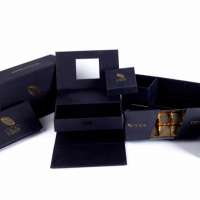 Free Samples Paper Board Black Color Luxury Chocolate Packaging Box With Custom Logo