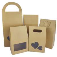 Kraft Paper Square Bottom Bag Manufacturer,Brown Kraft Paper Bag With clear Window