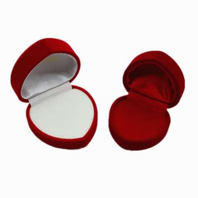 Red heart-shape velvet jewellery gift box available