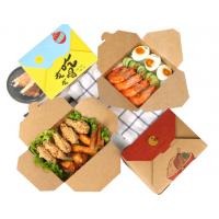 Kraft Cardboard Food Paper Packaging Hamburger /Hotdog /Chips Box